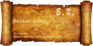 Beitel Kitti névjegykártya
